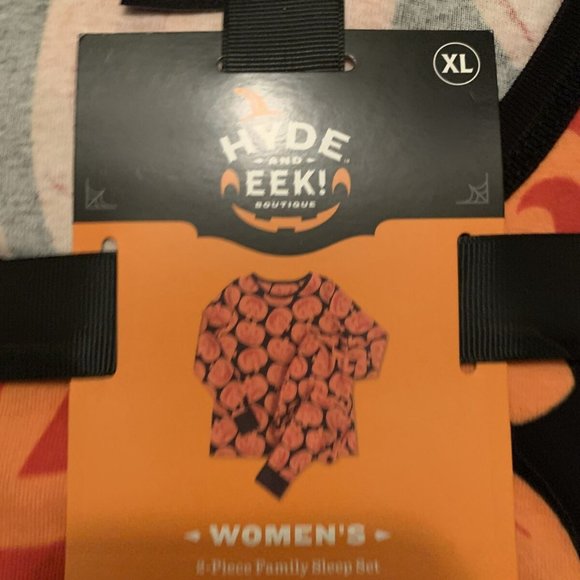 2 Pc HYDE And EEK Women's Pajama Set Outfit Sleepwear Pumpkins Size XL - Picture 2 of 11